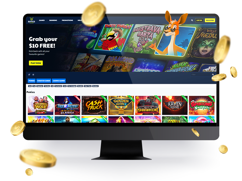 Ripper Pokies homepage preview